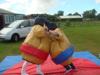 Aug 2010 - Alison Brayshaw - Sumo wrestlers locked in battle at Parish Tour Play Scheme